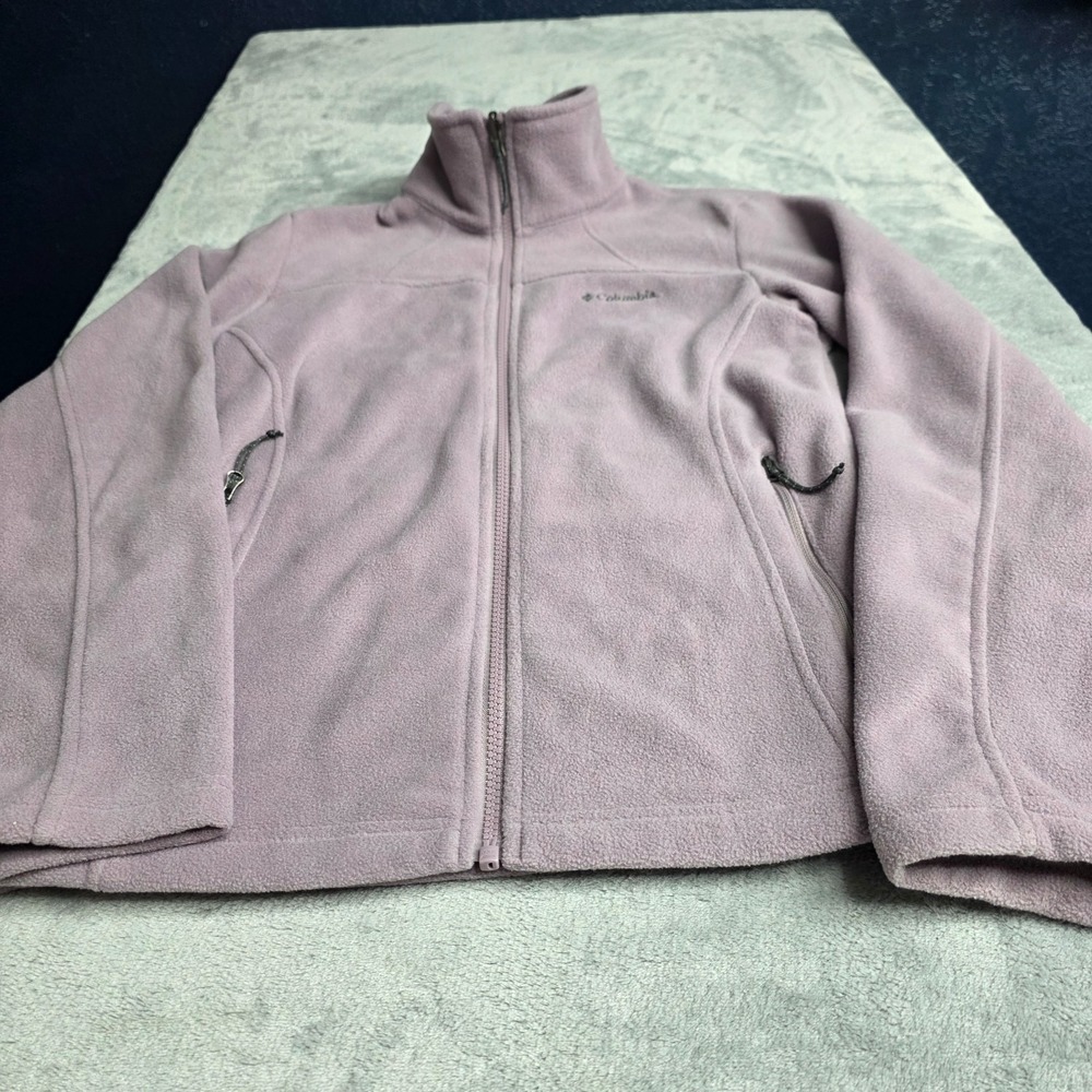 Columbia Fleece Light Purple Full Zip Jacket Women's XS Gorpcore Outdoors Hiking
